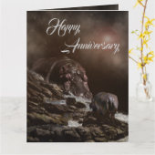 ヒッポエンチャント夕べビッグ・アニバーサリー カード (黄色い花)