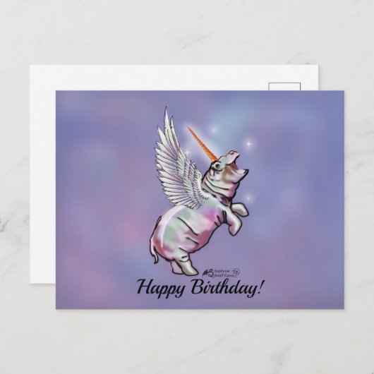 ヒッポカポポタムスハウスズ賛美誕生日 ポストカード (正面/裏面)