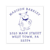 . .ヒッポキッズのかわいいバレンタインの差出人住所印 セルフインキングスタンプ (デザイン)