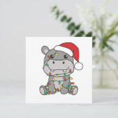 ヒッポクリスマスウィンターアニマルズカバ シーズンカード (スタンド正面)