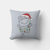 ヒッポクリスマスウィンターアニマルズヒッポス装飾用クッション クッション (正面)
