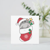 ヒッポクリスマススノーウィンターアニマルズヒッポホリデー シーズンカード (スタンド正面)