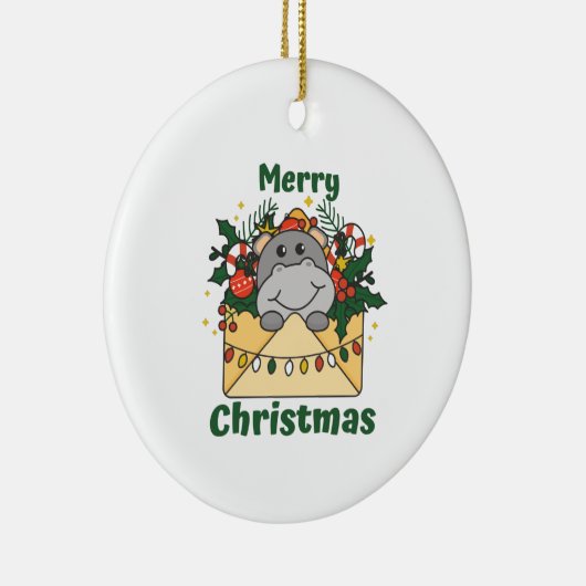 ヒッポクリスマスレターウィンターアニマルズヒッポス セラミックオーナメント (右)