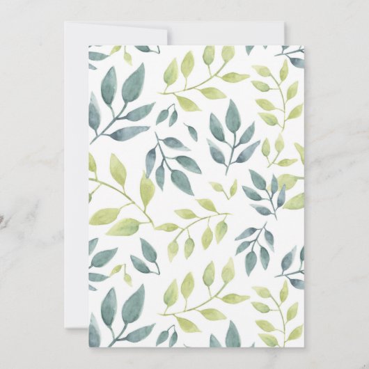 ヒッポジャングル動物ベビーシャワー招待状 招待状 (裏面)