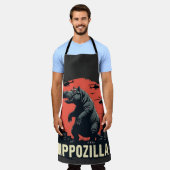 ヒッポジ不気味ラモーデンヒッポハロウィーン エプロン (着用した状態)
