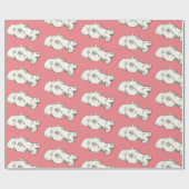 ヒッポスケッチオンピンク ラッピングペーパー (フラット)