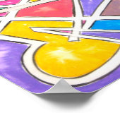 ヒッポスター抽象芸術幾何学画手絵を描 ポスター (角)