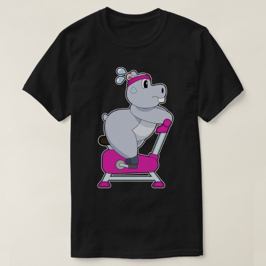 ヒッポスピニングバイク Tシャツ (デザイン正面)