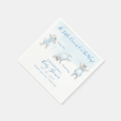 ヒッポソメルサルト男の赤ちゃんシャワー スタンダードカクテルナプキン (角)