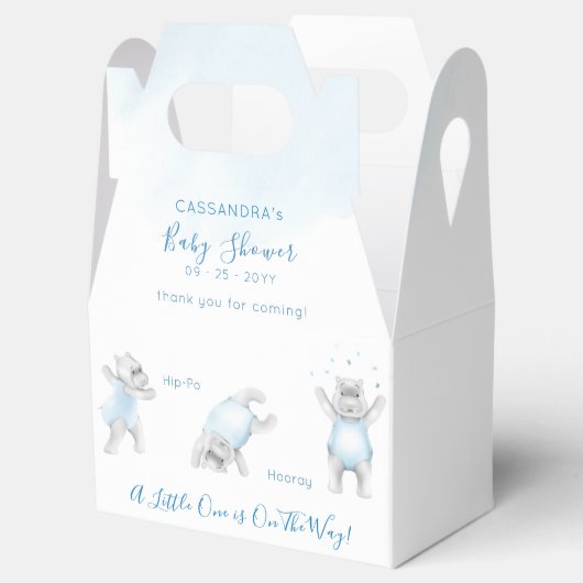 ヒッポソメルサルト男の赤ちゃんシャワー フェイバーボックス (オープン)