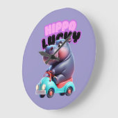 ヒッポタイムウォールクロック ラージ壁時計 (傾斜)