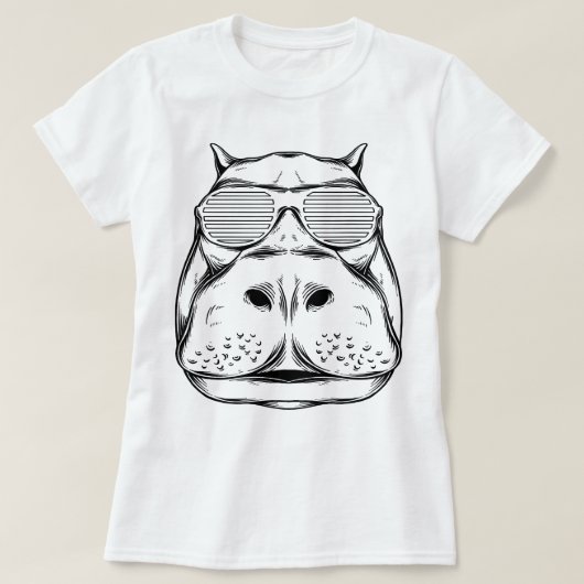 ヒッポタカッコいいムス女子男性へヒッポ Tシャツ (デザイン正面)