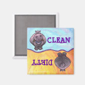 ヒッポタマス汚れ/クリーン食洗機磁石 マグネット (正面/裏面)