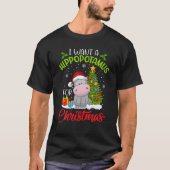 ヒッポタモスをクリスマスクリスマスに欲しい Tシャツ (正面)