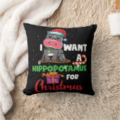 ヒッポタモスをクリスマスクリスマスに クッション (ブランケット)