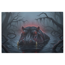 ヒッポデジタ絵を描ルの素晴らしスケッチの暗いシーン メタルプリント