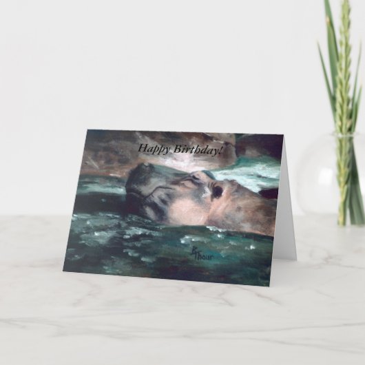 ヒッポハッピーバースデー! カード (正面)