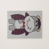 ヒッポハロウィーンかわいい悪魔バンパイアコスチュームJigsaw ジグソーパズル (横)