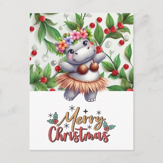 ヒッポハワイクリスマスグリーティング シーズンポストカード (正面)