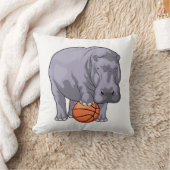 ヒッポバスケットボール選手バスケットボール クッション (ブランケット)