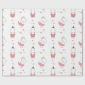 ヒッポバレンタイン愛パターン ラッピングペーパー (フラット)