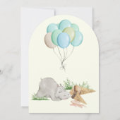 ヒッポバースデーパーティーの招待 招待状 (裏面)