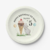 ヒッポバースデーパーティー ペーパープレート (正面)