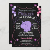 ヒッポバースデーパーティ招待状 招待状 (正面/裏面)