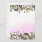 ヒッポパールズピンクフローラガール誕生日 招待状 (裏面)