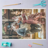 ヒッポビクトリアンカップルのデコペ 薄葉紙 (クラフト)