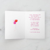 ヒッポピンクフローラガール誕生日 カード (内部)