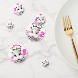 ヒッポピンクフローラガール誕生日 コンフェッティ