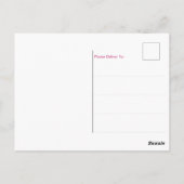 ヒッポピンクフローラガール誕生日 ポストカード (裏面)