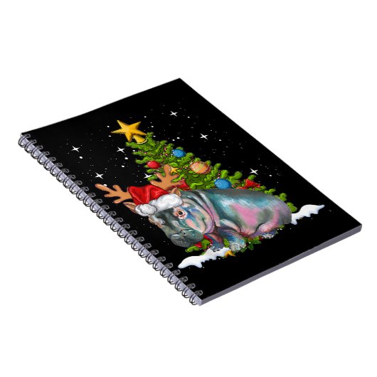 ヒッポフィオナクリスマスツリーヒポポタマス ノートブック (右側)