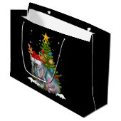 ヒッポフィオナクリスマスツリーヒポポタマス ラージペーパーバッグ (正面アングル)