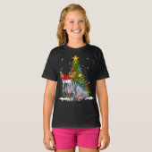 ヒッポフィオナクリスマスツリーヒポポタマス Tシャツ (正面フル)