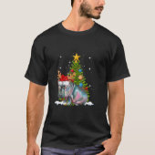 ヒッポフィオナクリスマスツリーヒポポタマスTシャツ Tシャツ (正面)
