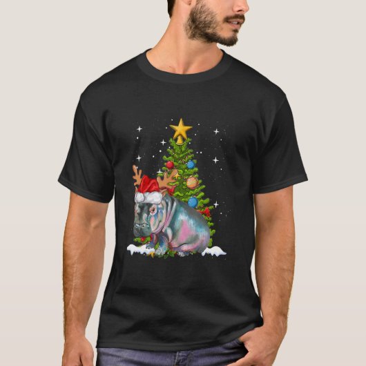 ヒッポフィオナクリスマスツリー Tシャツ (正面)