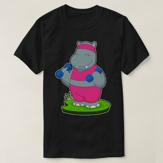 ヒッポフィットネスダンベル Tシャツ (デザイン正面)