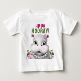 ヒッポフローラガール誕生日 ベビーTシャツ