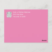 ヒッポベビーシャワーピンク ポストカード (裏面)