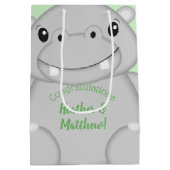 ヒッポベビーシャワー ミディアムペーパーバッグ (裏面)