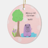 ヒッポベビー初めてのクリスマス セラミックオーナメント (左)