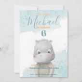 ヒッポボーイの誕生日パーティーの招待状2 backgr 案内状 (正面)