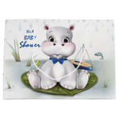 ヒッポボーイ赤ちゃんシャワー ラージペーパーバッグ (正面)