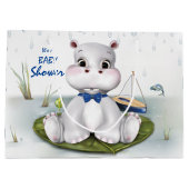 ヒッポボーイ赤ちゃんシャワー ラージペーパーバッグ (裏面)