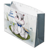 ヒッポボーイ赤ちゃんシャワー ラージペーパーバッグ (裏面アングル)