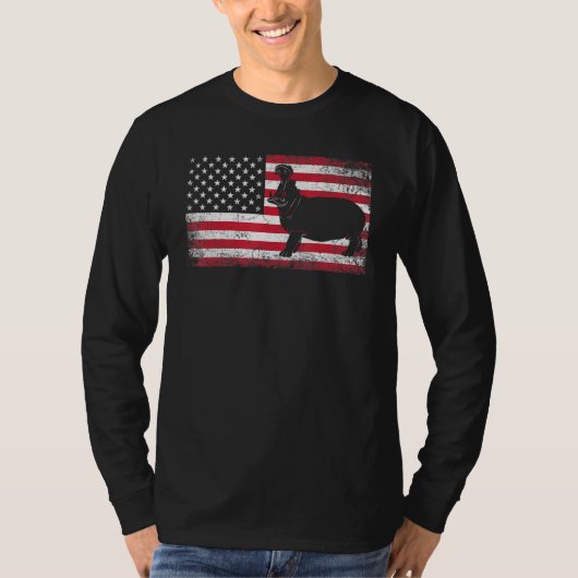 ヒッポポタマス7月4日アメリカ国旗Ameri Tシャツ (正面)
