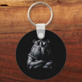 ヒッポポタムスアニマルマッスルボディビルジム キーホルダー (正面)