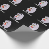 ヒッポポップ・アートのコルナおもしろいムスヒッポプンダークBG ラッピングペーパー (角)